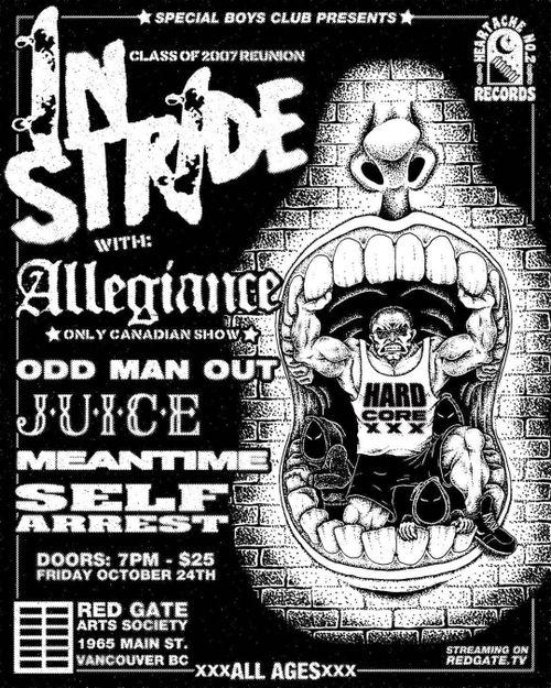 In Stride, Allegiance, Odd Man Out, Juice, Meantime, Self Arrest