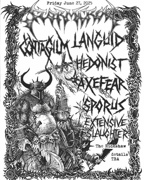 SCORCHED EARTH Night 1: Stormcrow, Contagium, Languid, Hedonist, Axefear, Sporus, Extensive Slaughter