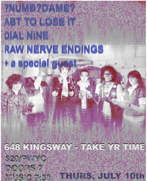 ?NUMB?DAME?, Abt To Lose It, Dial Nine, Raw Nerve Endings