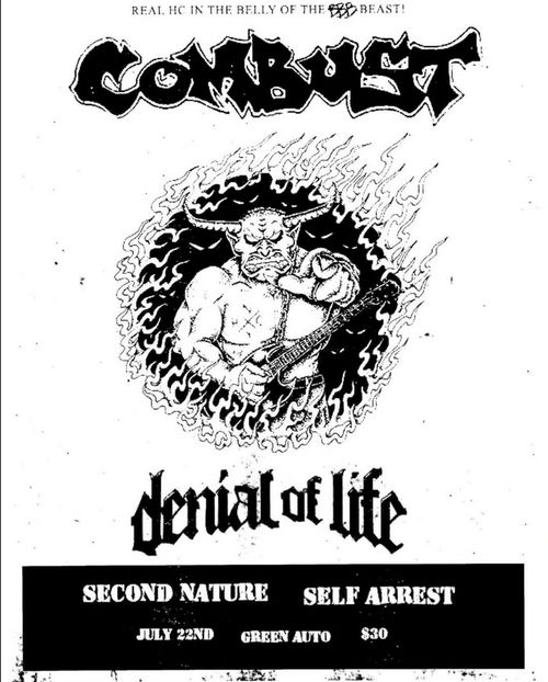 Combust, Denial of Life, Second Nature, Self Arrest