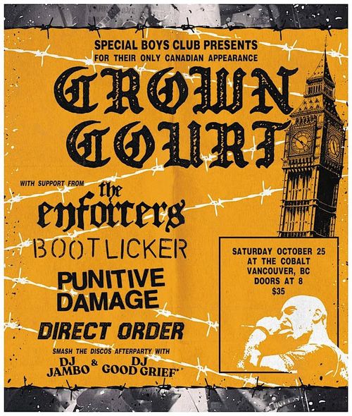 Crown Court, The Enforcers, Bootlicker, Punitive Damage, Direct Order